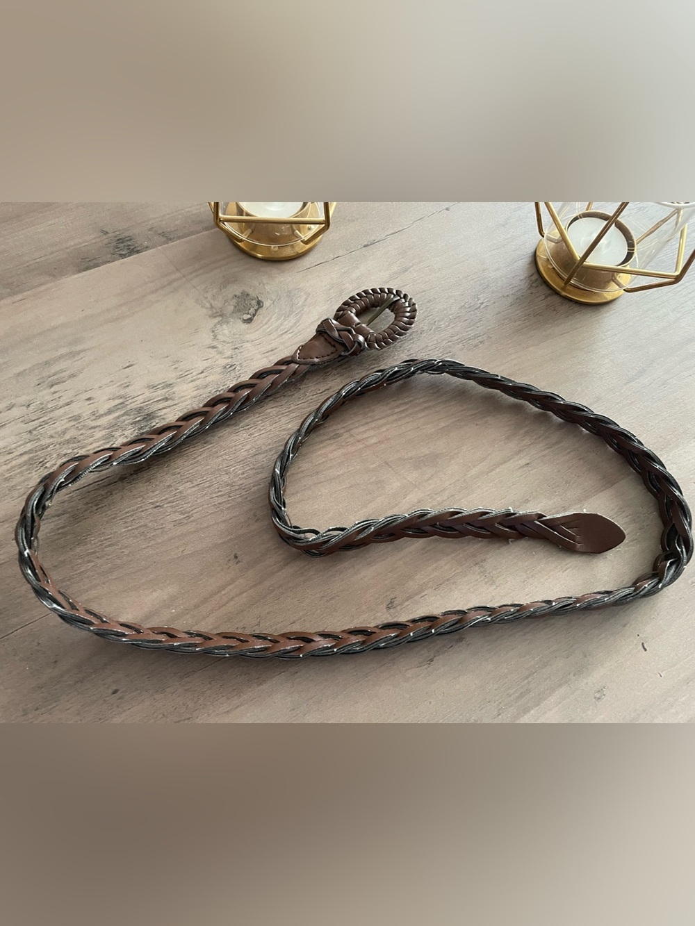 Brown Braided Belt